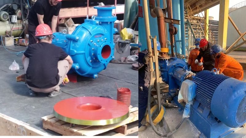 slurry pump installation